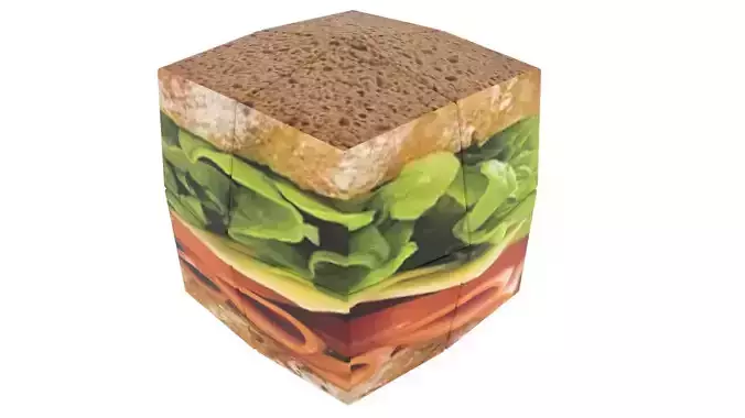 Sandwich Feliks Pillow Cube 3D model