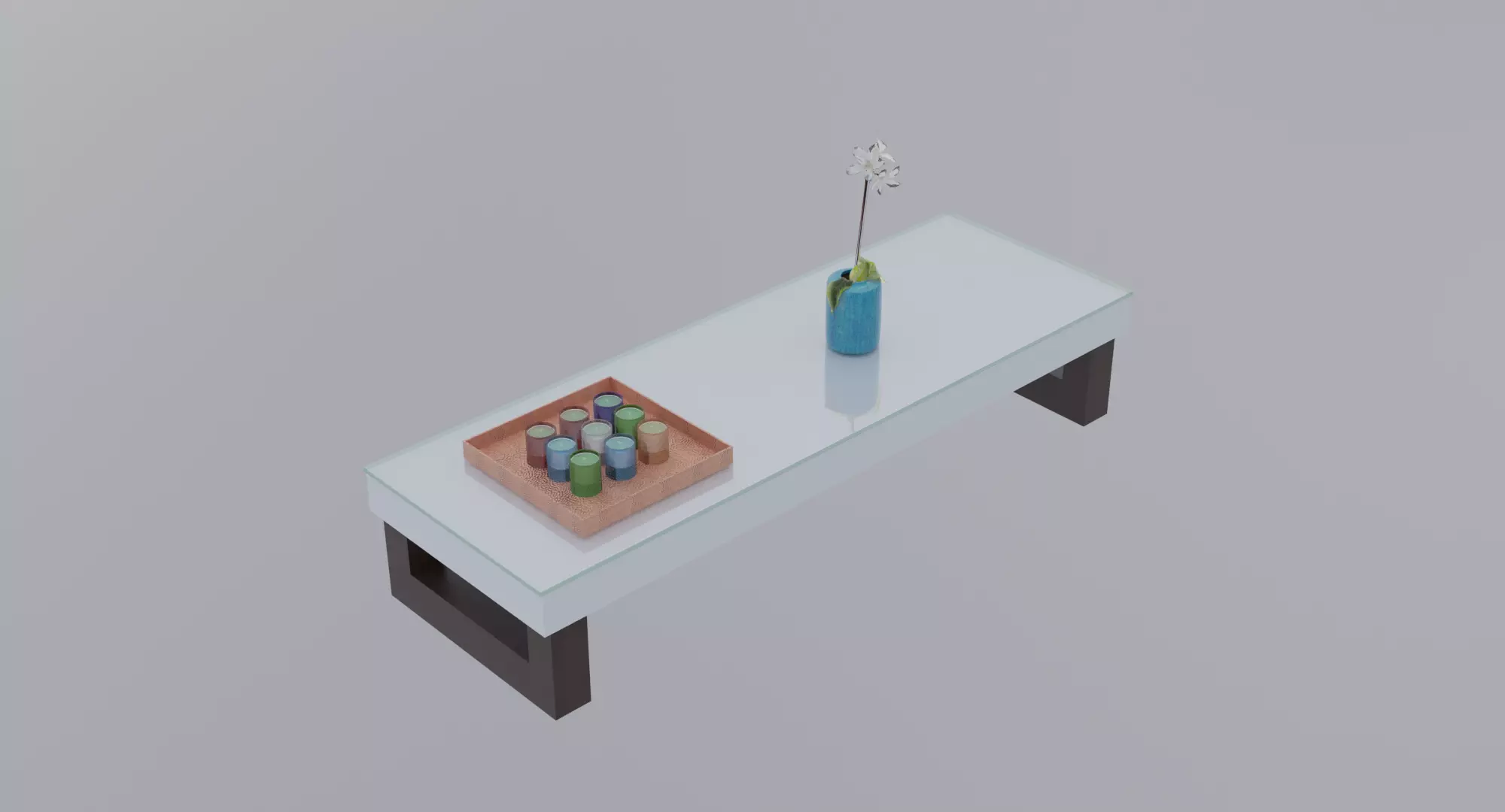 Livingroom Sofa Table Low-poly 3D model_0