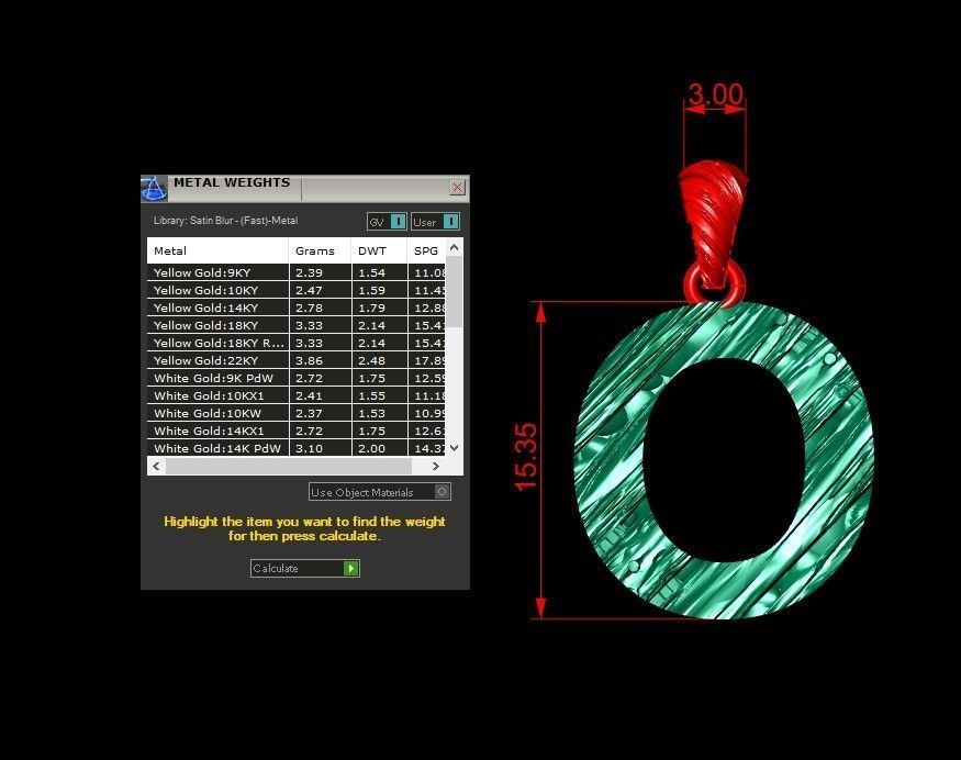 O Letter Alphabet Wooden Texture Pendant 3D Print Model 3D print model_1