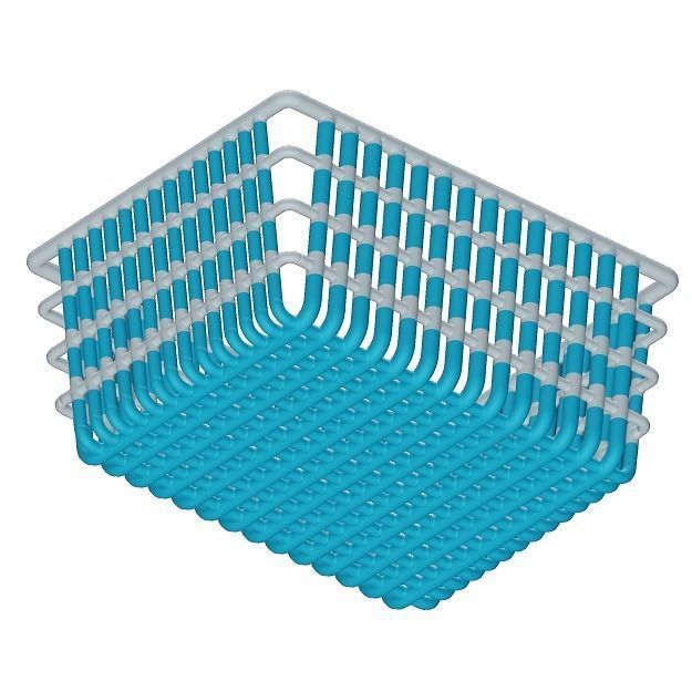 Vegetable Plastic Basket 3D model_3