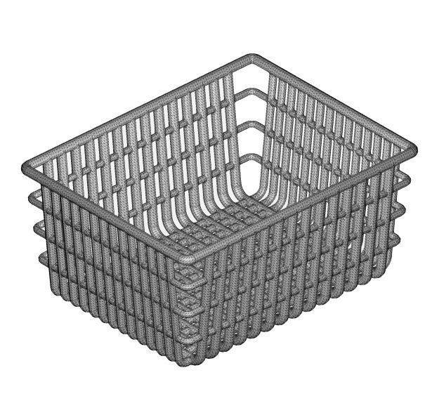 Vegetable Plastic Basket 3D model_4