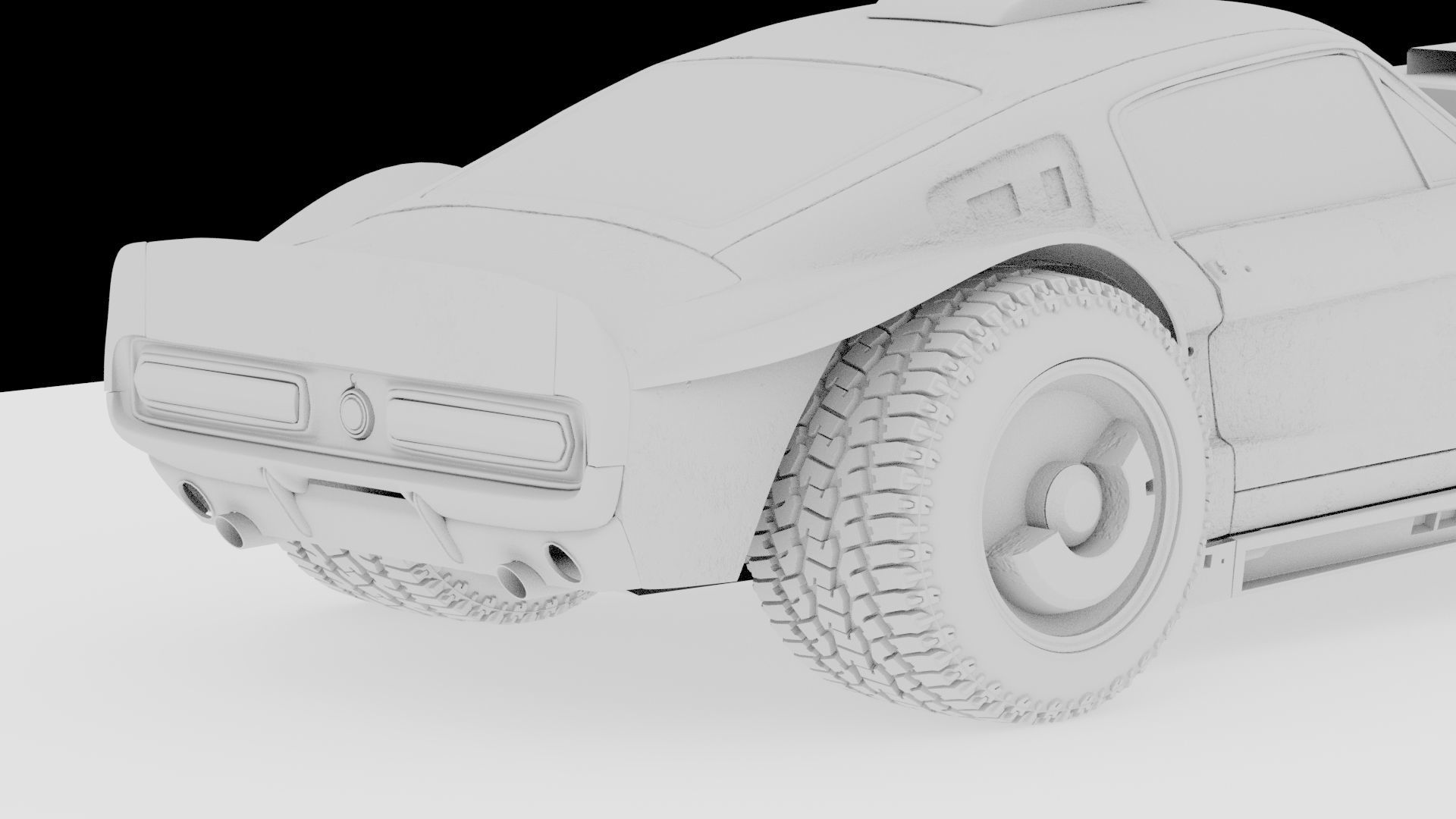 CYBERPUNK MUSTANG 3d model Low-poly 3D model_29