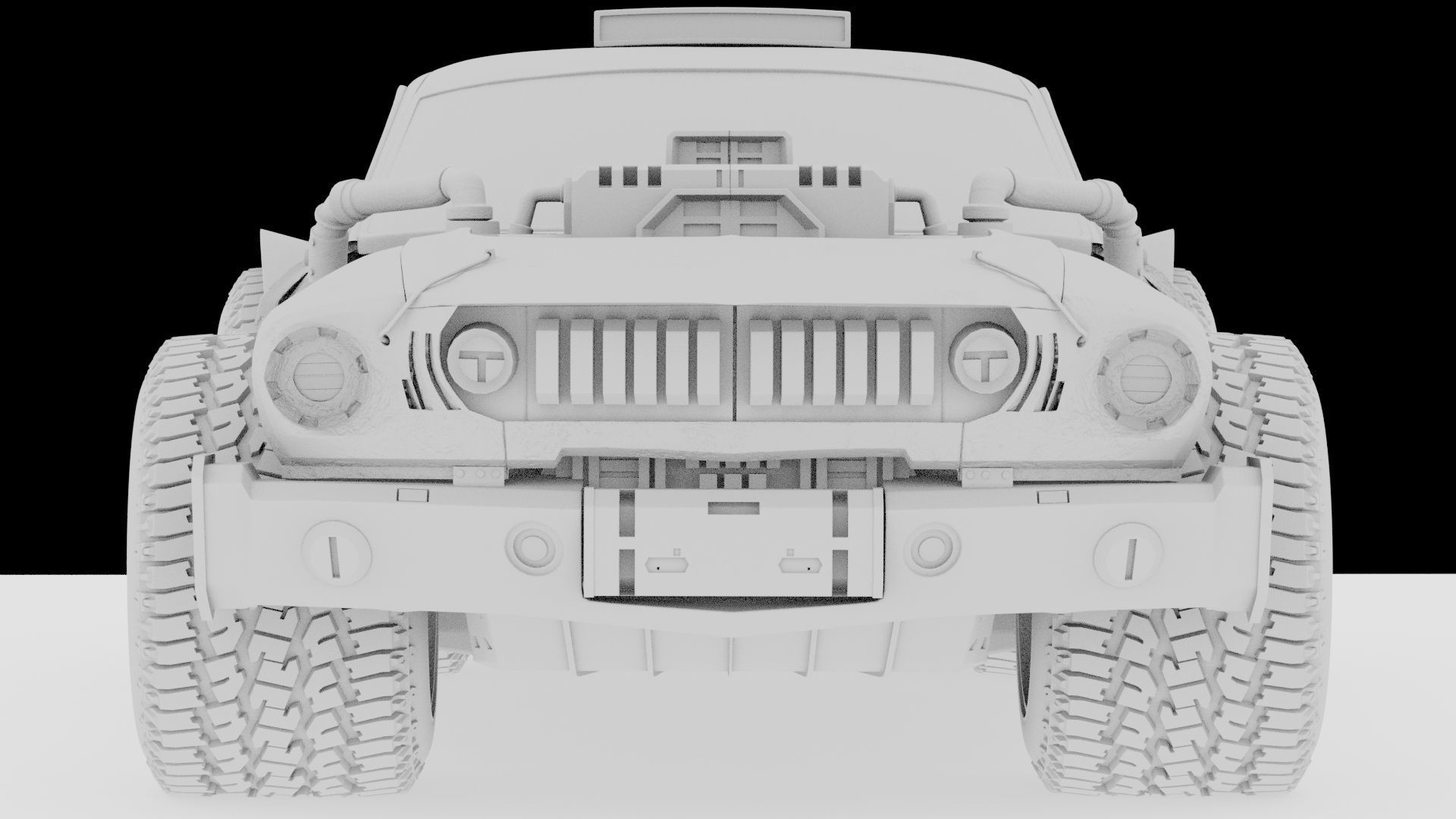 CYBERPUNK MUSTANG 3d model Low-poly 3D model_19