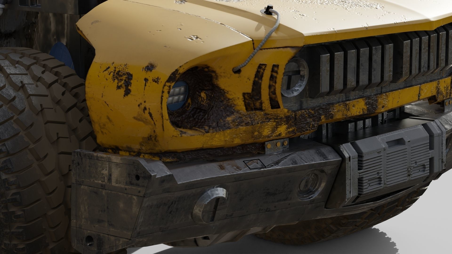 CYBERPUNK MUSTANG 3d model Low-poly 3D model_43