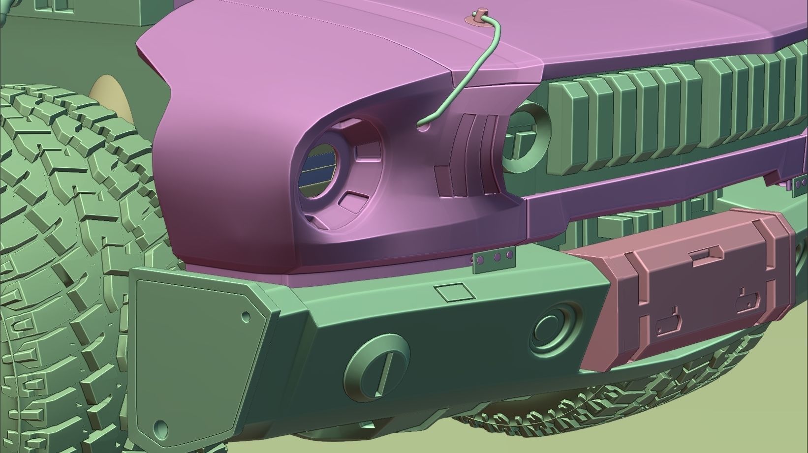 CYBERPUNK MUSTANG 3d model Low-poly 3D model_46