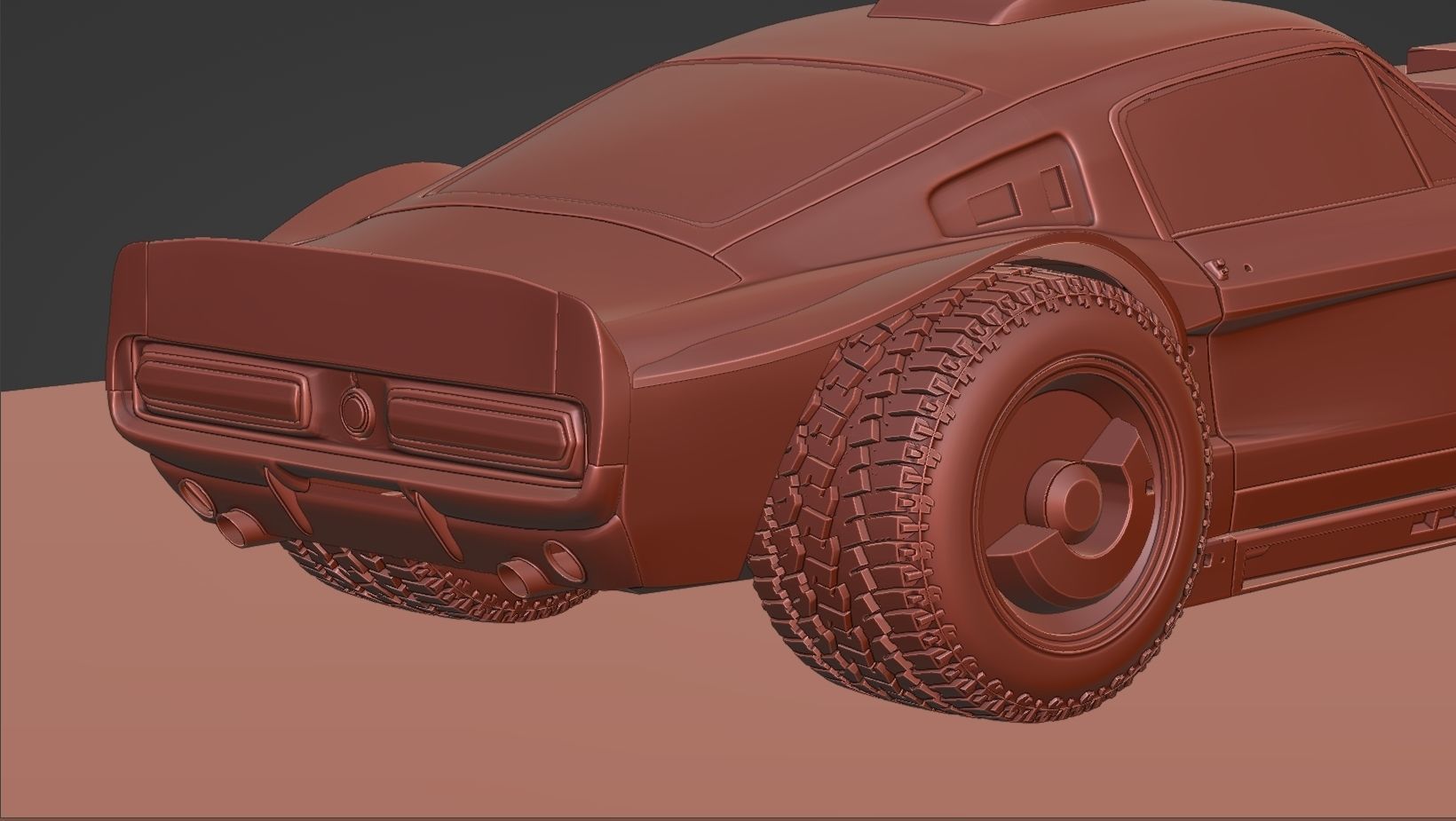 CYBERPUNK MUSTANG 3d model Low-poly 3D model_30