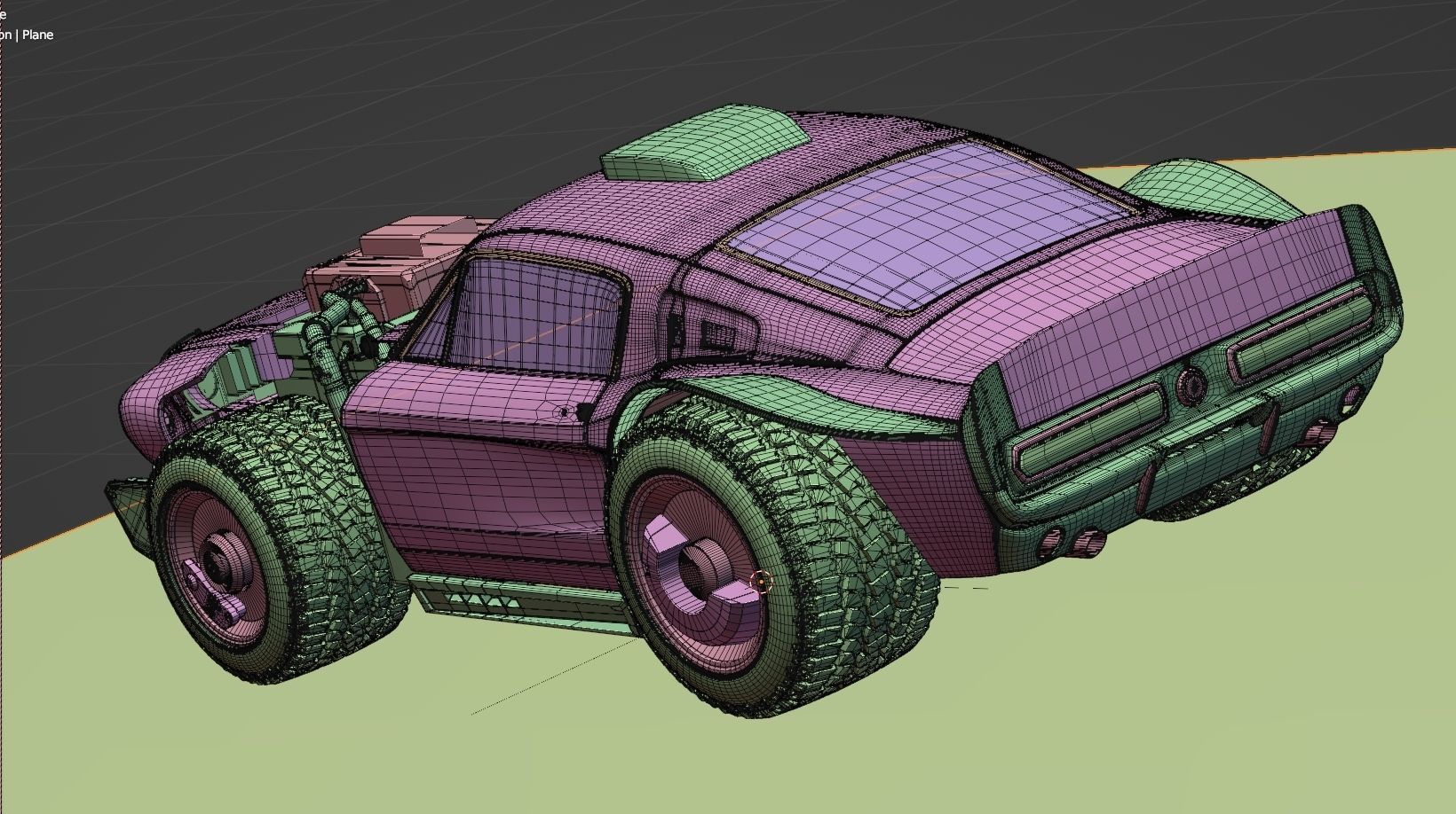 CYBERPUNK MUSTANG 3d model Low-poly 3D model_27