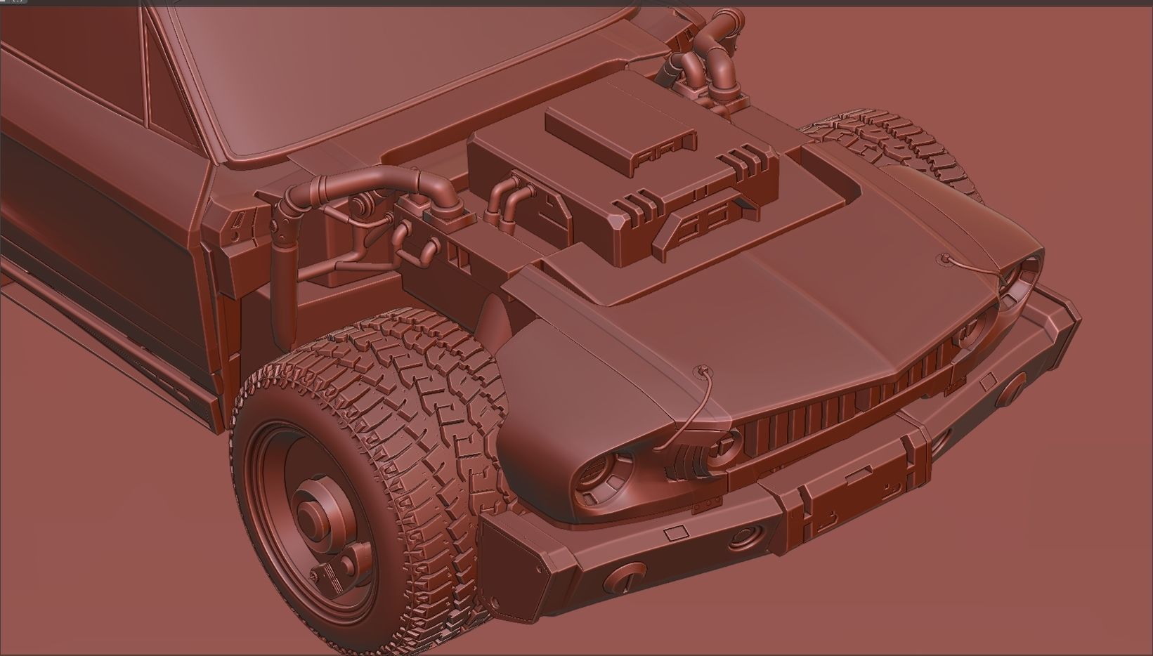 CYBERPUNK MUSTANG 3d model Low-poly 3D model_40