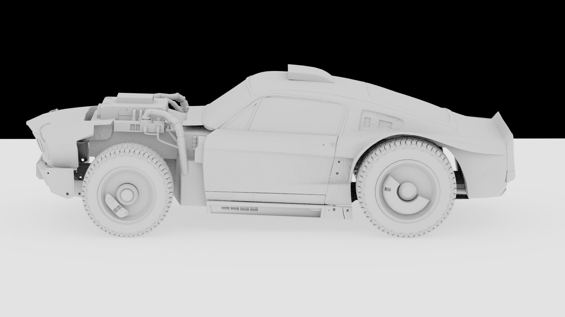 CYBERPUNK MUSTANG 3d model Low-poly 3D model_34