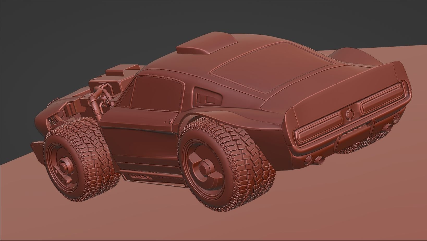 CYBERPUNK MUSTANG 3d model Low-poly 3D model_25