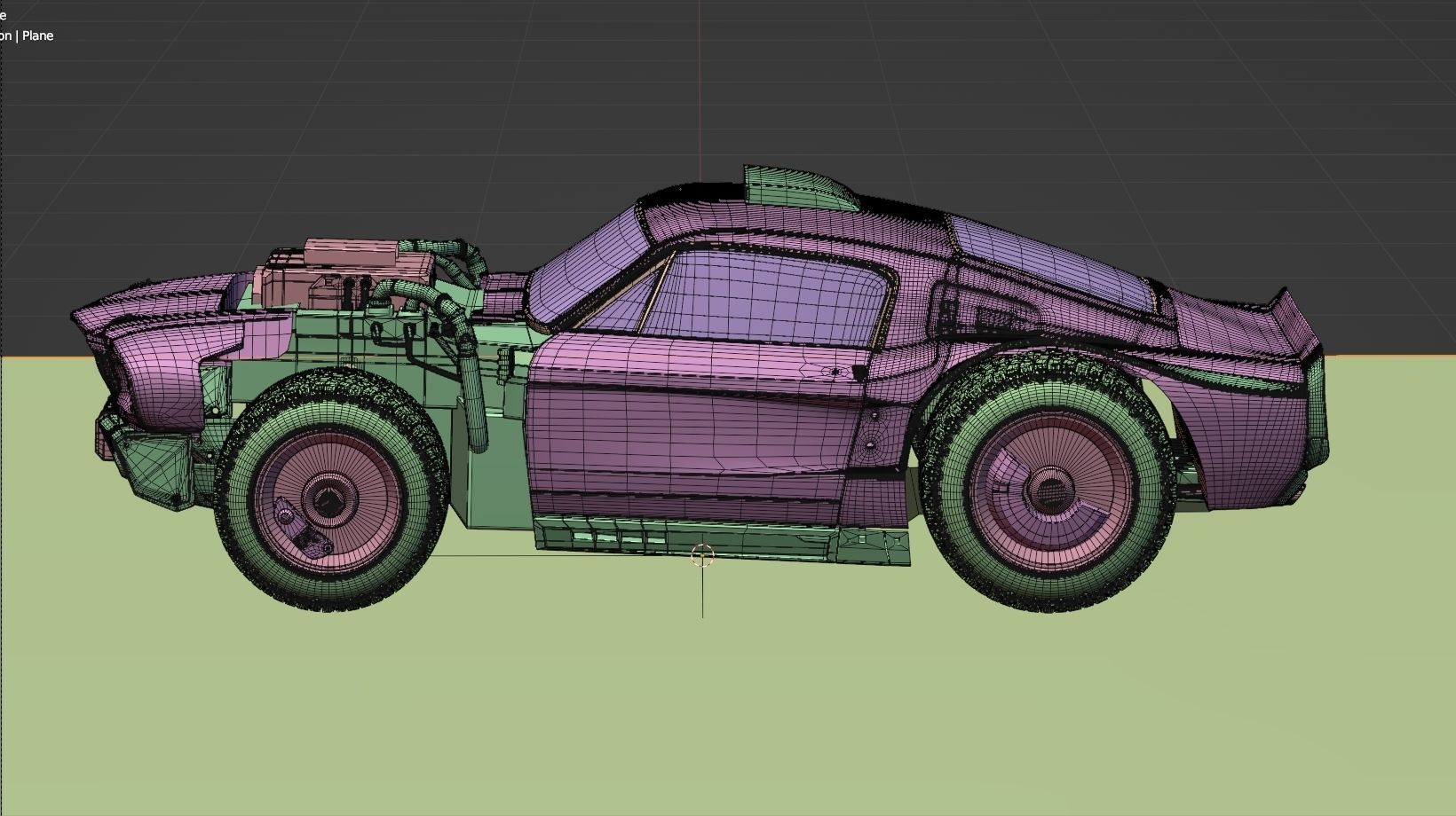 CYBERPUNK MUSTANG 3d model Low-poly 3D model_37