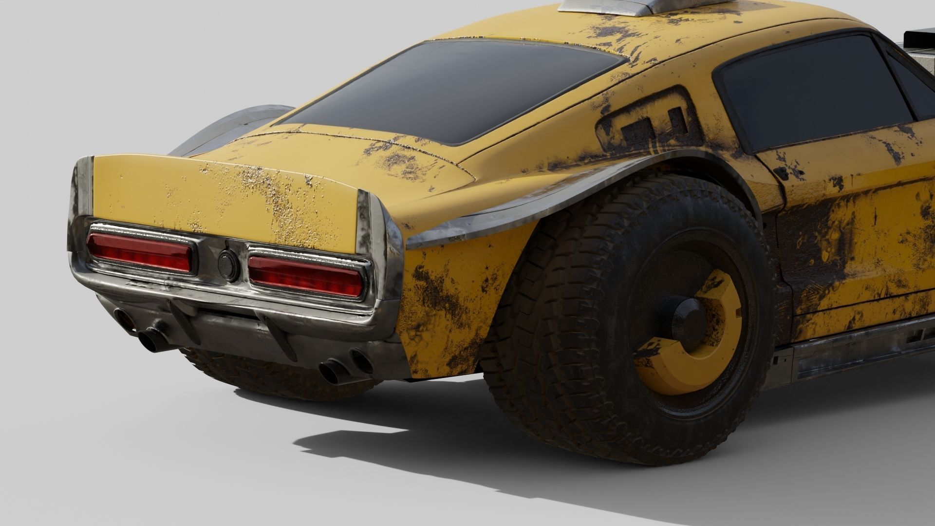 CYBERPUNK MUSTANG 3d model Low-poly 3D model_28