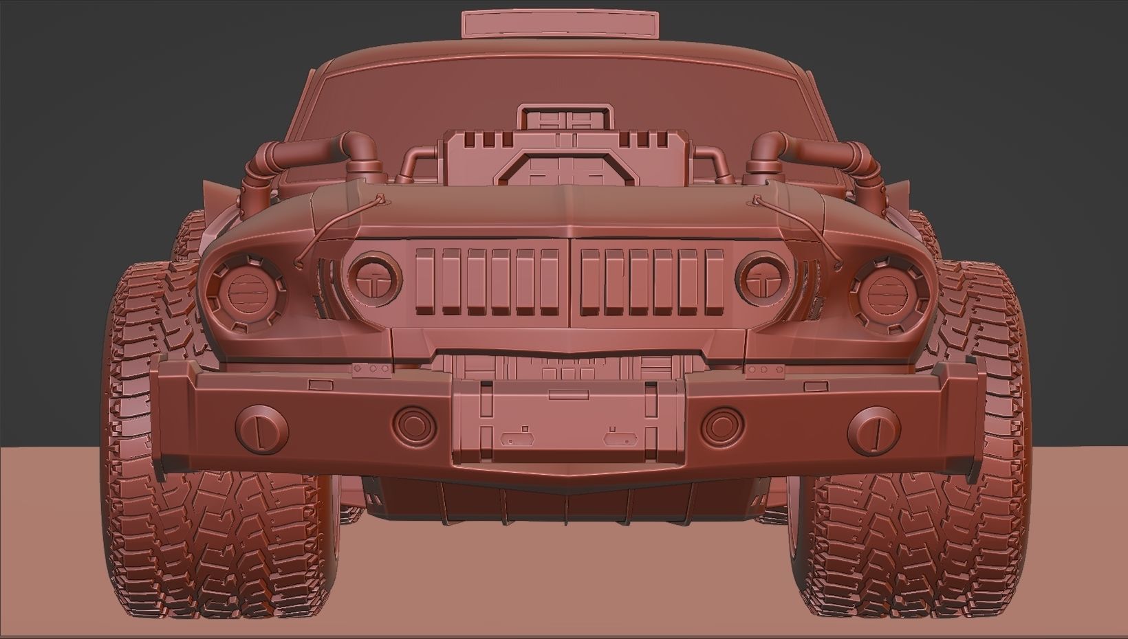 CYBERPUNK MUSTANG 3d model Low-poly 3D model_20