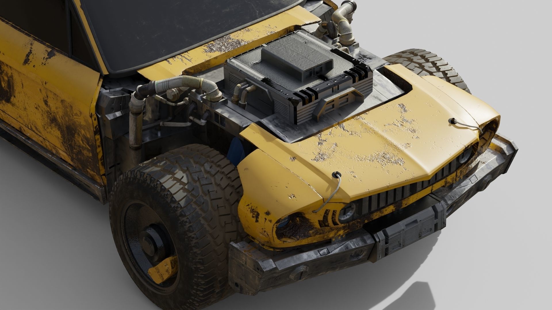 CYBERPUNK MUSTANG 3d model Low-poly 3D model_38