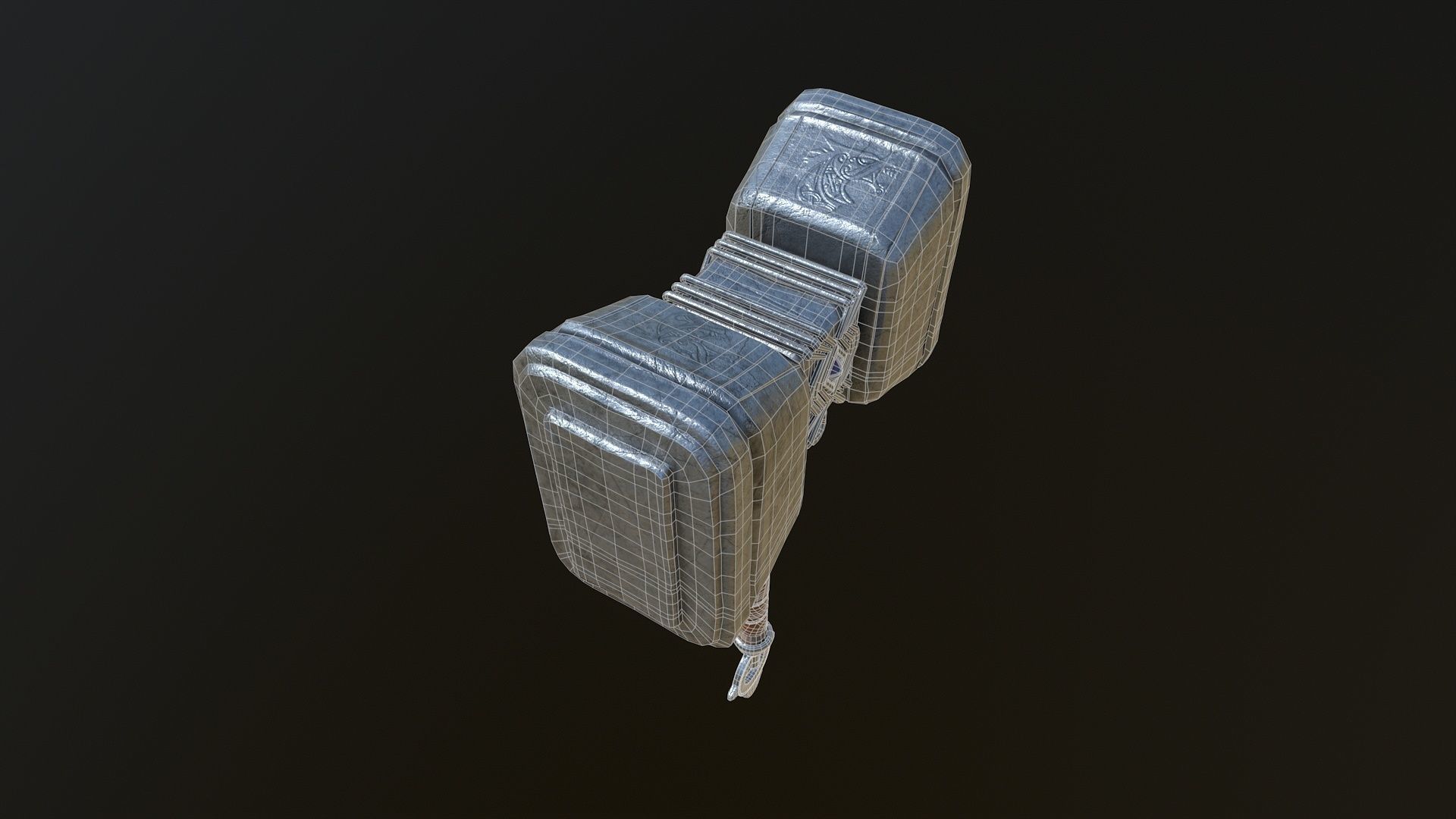 Hammer Low-poly 3D model_5