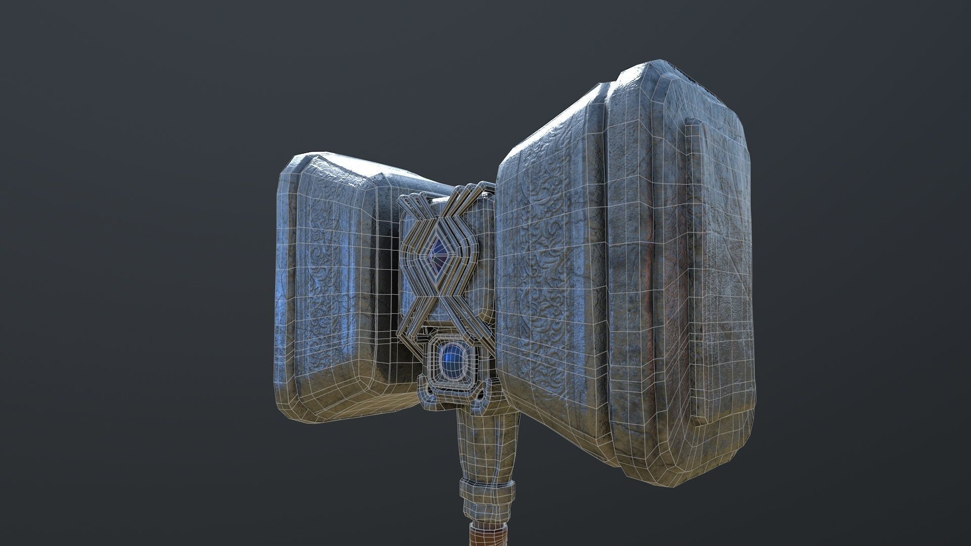 Hammer Low-poly 3D model_6