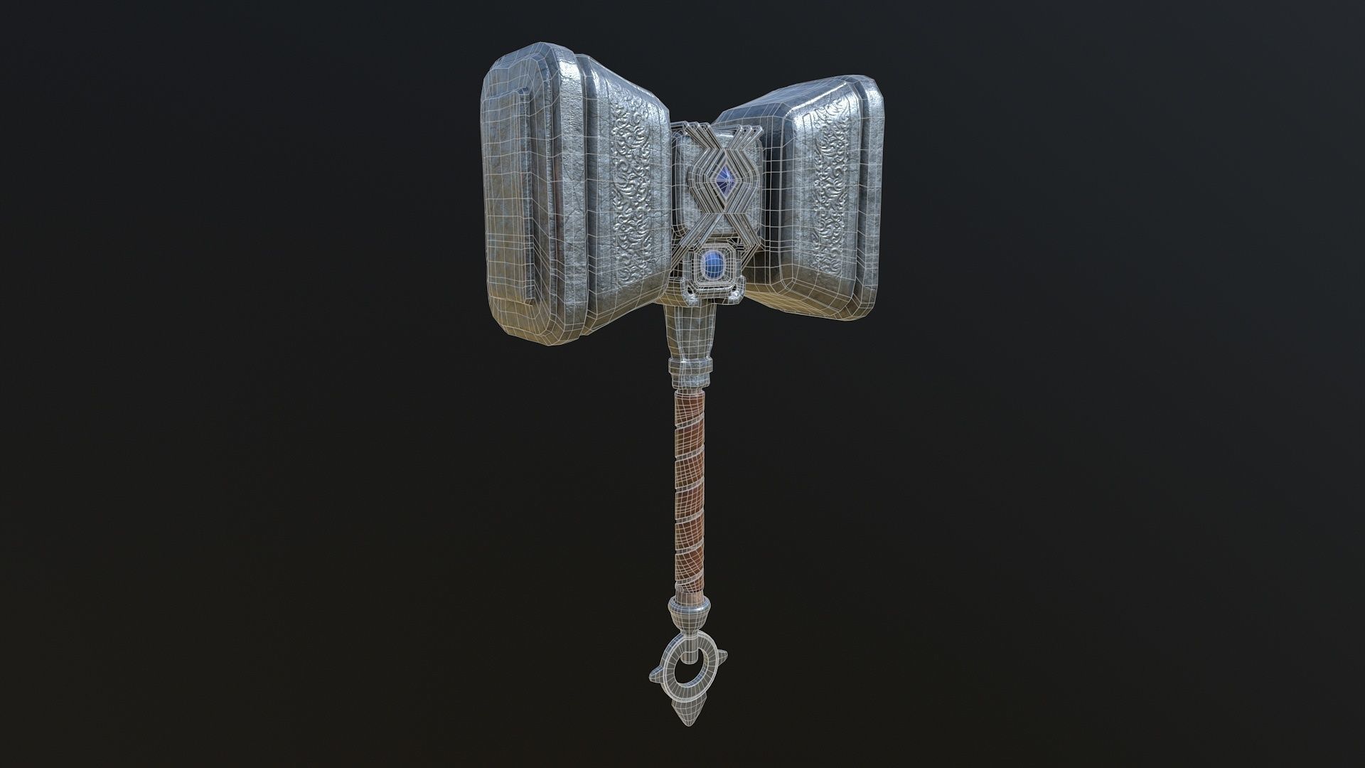 Hammer Low-poly 3D model_2