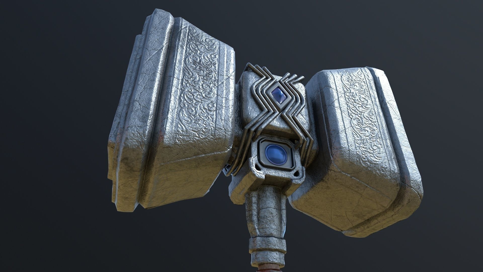 Hammer Low-poly 3D model_3