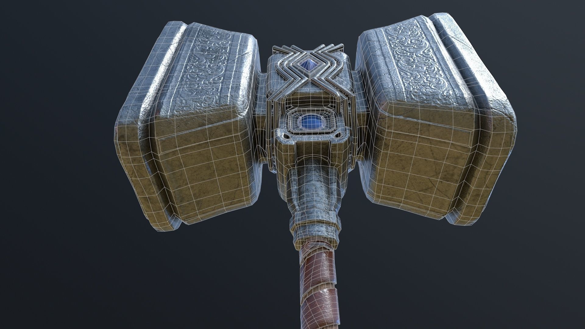 Hammer Low-poly 3D model_7