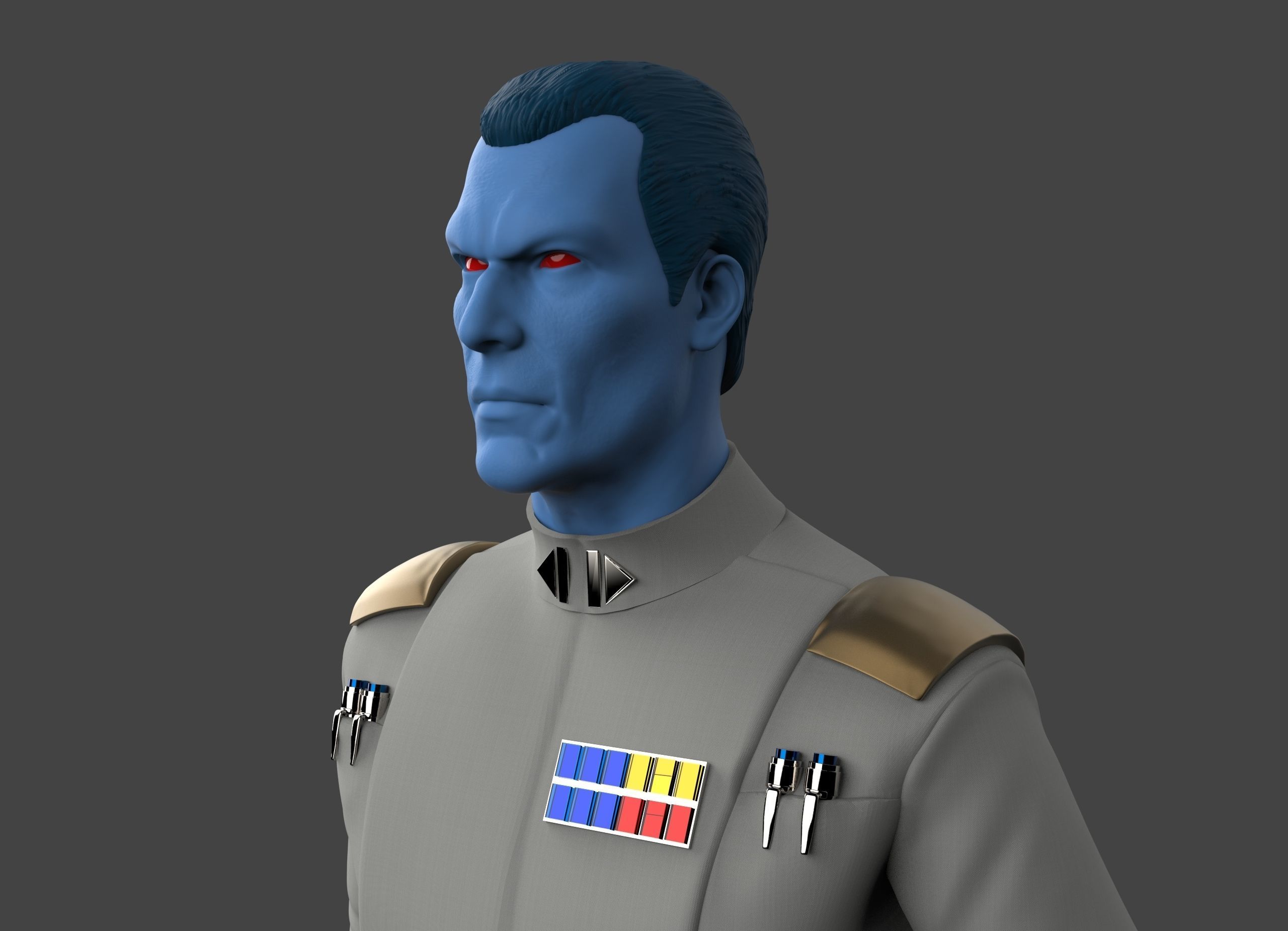 Grand Admiral Thrawn Figure 3D print model_7