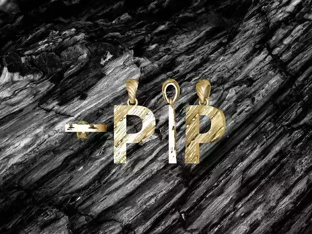 P Letter Alphabet Wooden Texture Pendant 3D Print Model