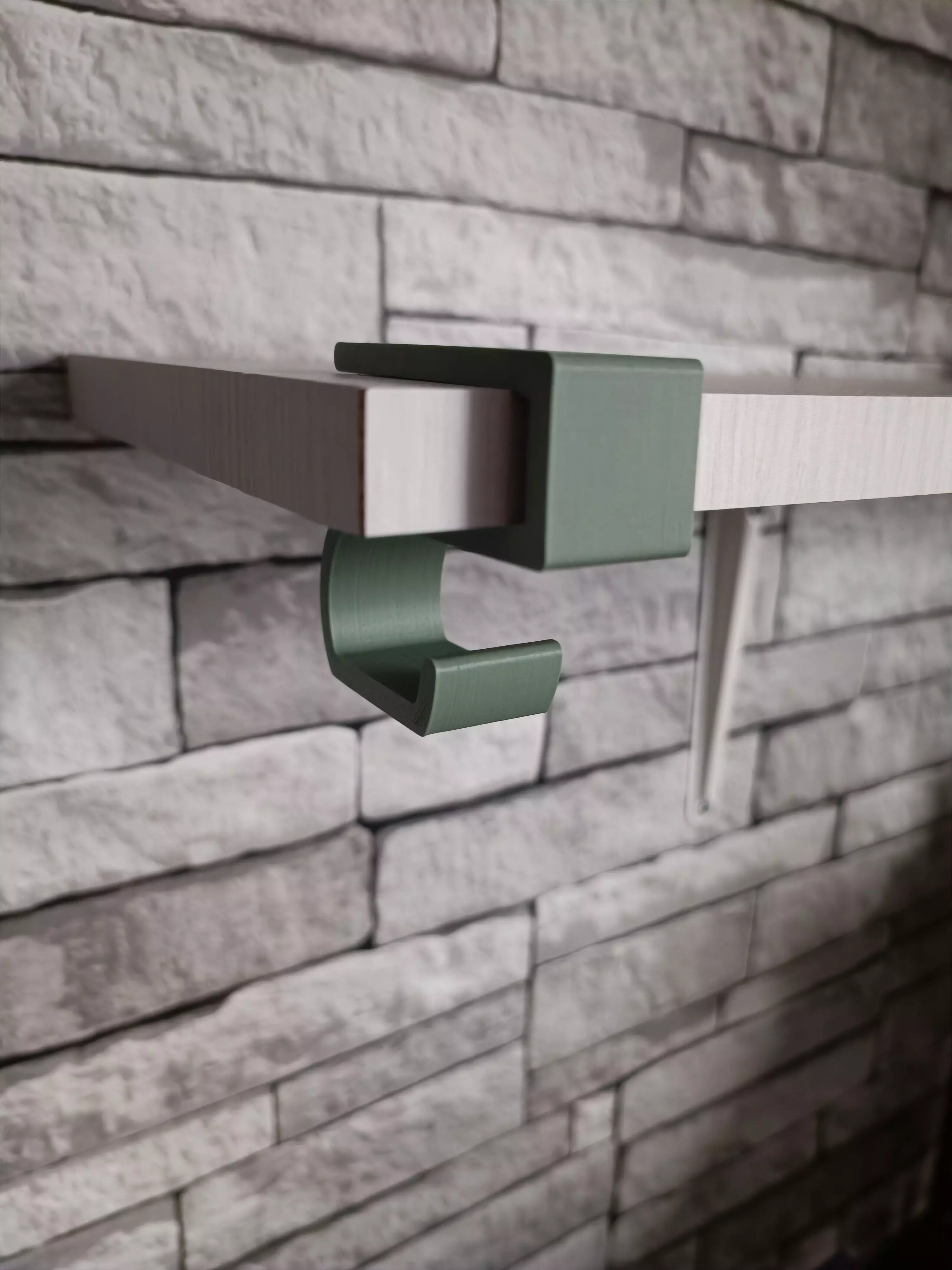 Shelf-Mounted Headset Holder 3D print model