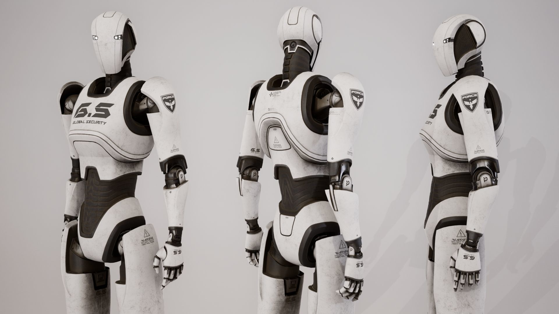 Robot 13 Low-poly 3D model_15