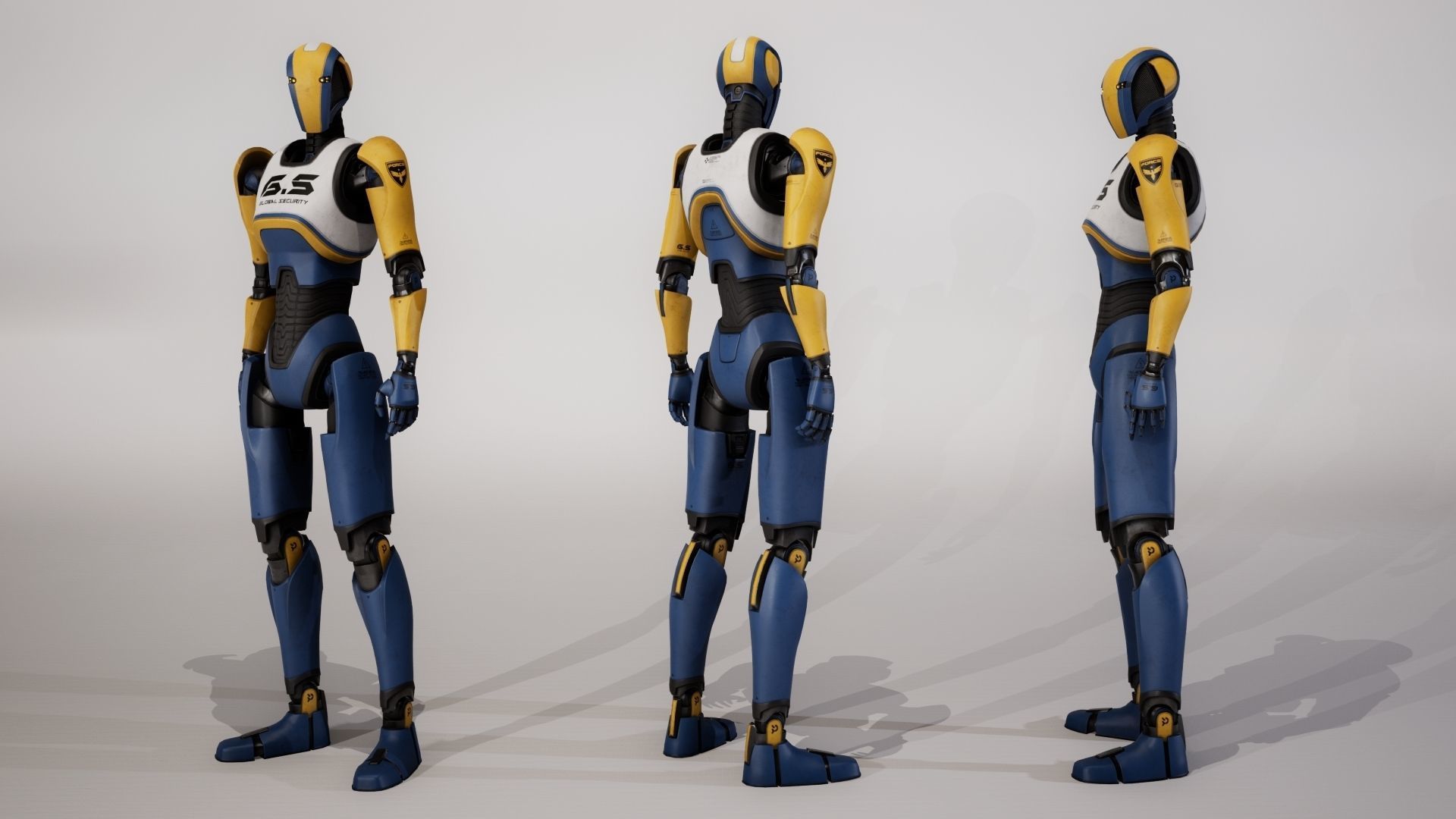 Robot 13 Low-poly 3D model_10