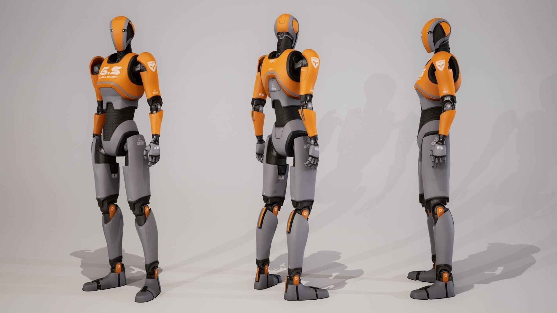 Robot 13 Low-poly 3D model_4