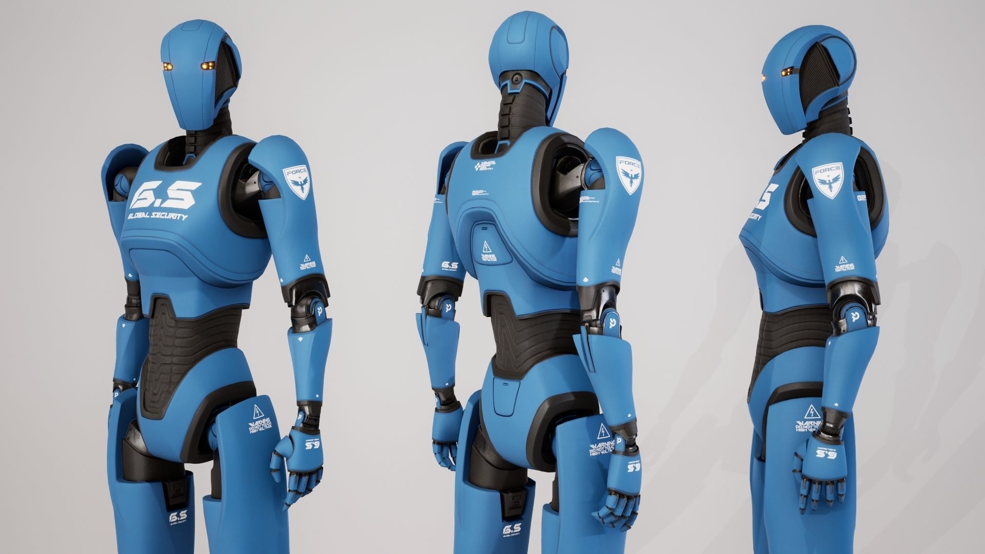 Robot 13 Low-poly 3D model_13