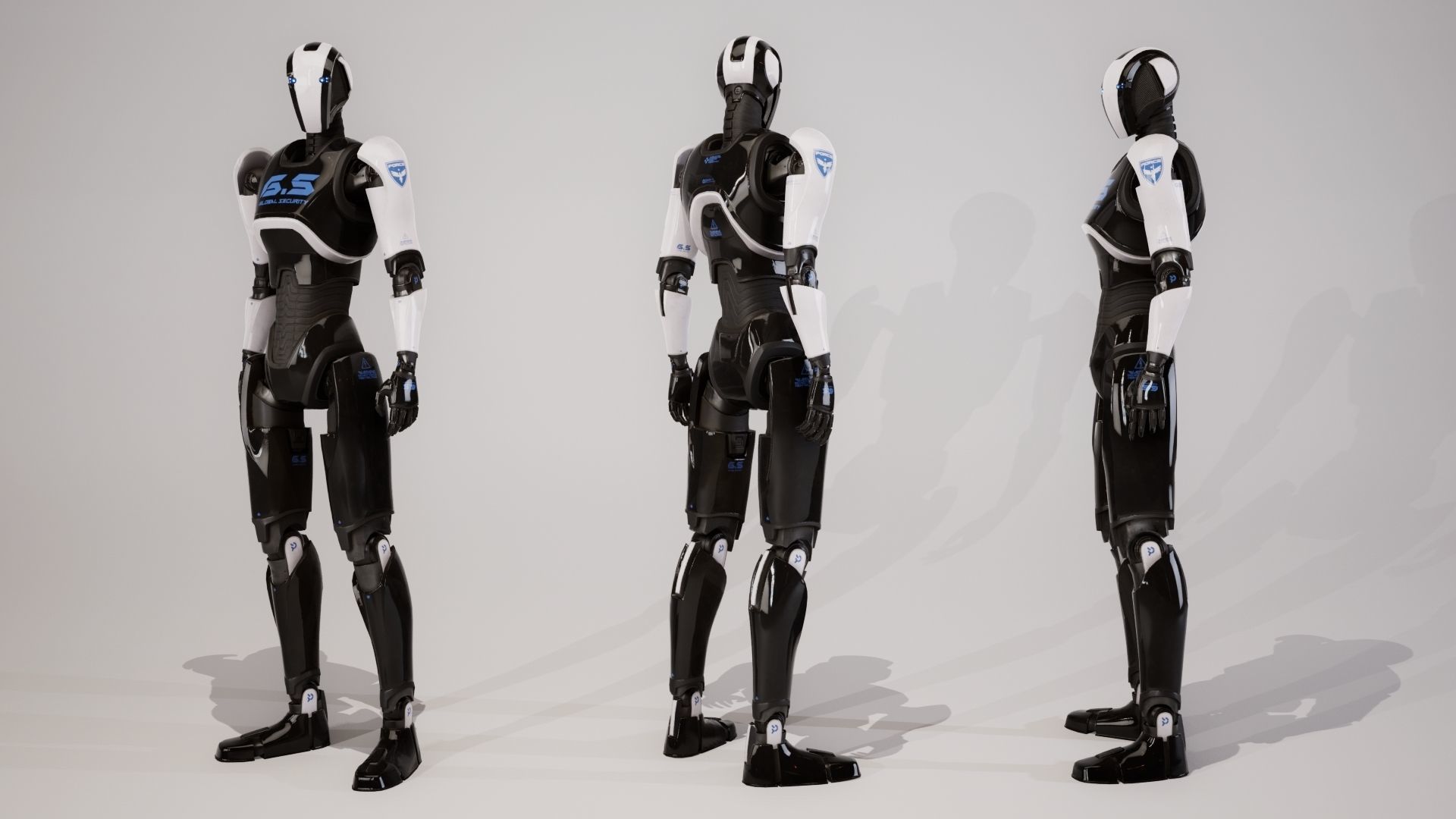 Robot 13 Low-poly 3D model_19