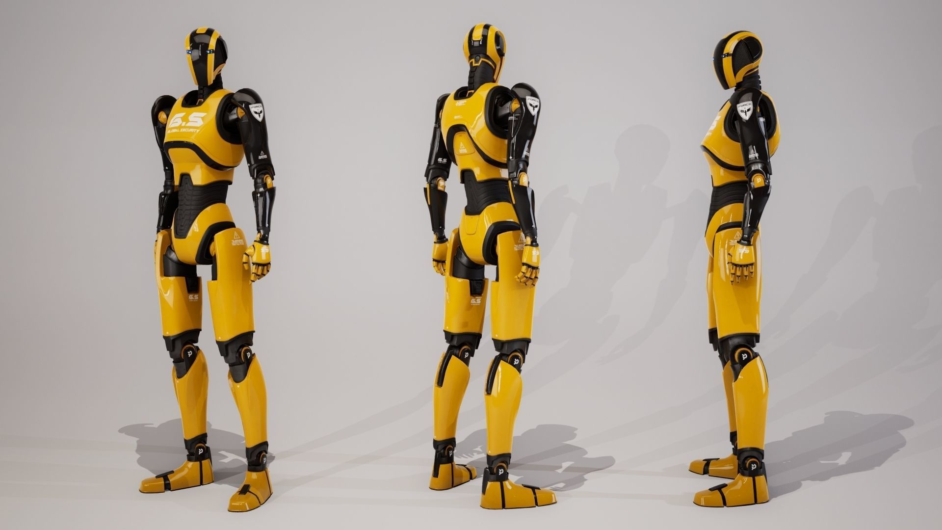 Robot 13 Low-poly 3D model_2