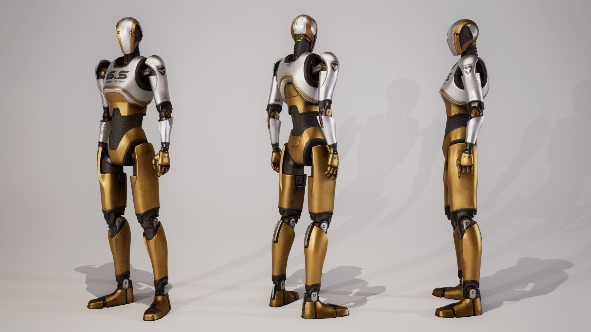 Robot 13 Low-poly 3D model_18