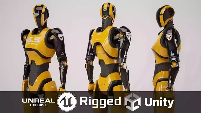 Robot 13 Low-poly 3D model