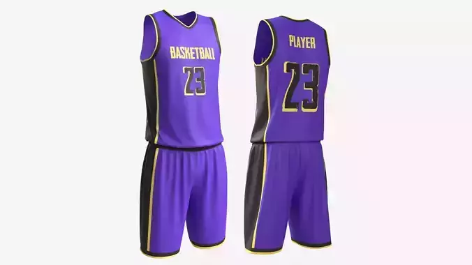 Basketball Uniform Set Purple