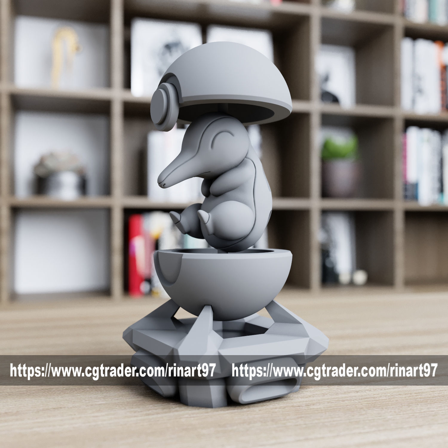 Cyndaquil in the pokeball from pokemon 3D print model_6