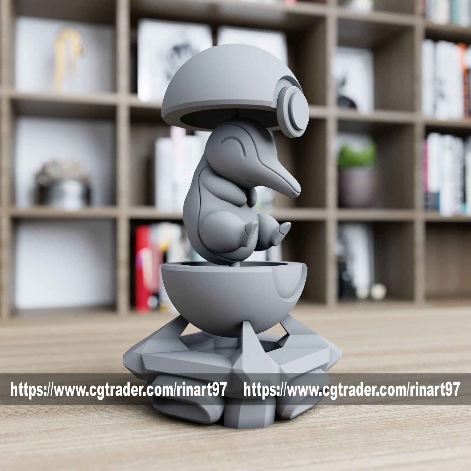 Cyndaquil in the pokeball from pokemon 3D print model_2