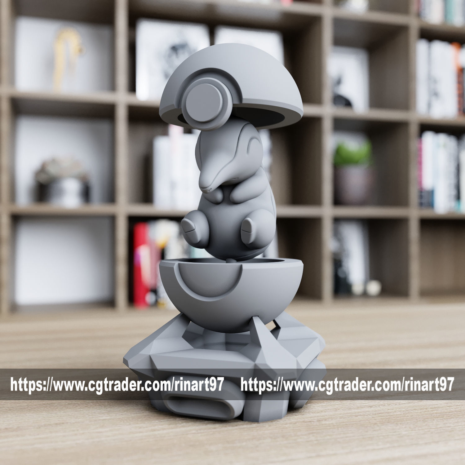 Cyndaquil in the pokeball from pokemon 3D print model_5