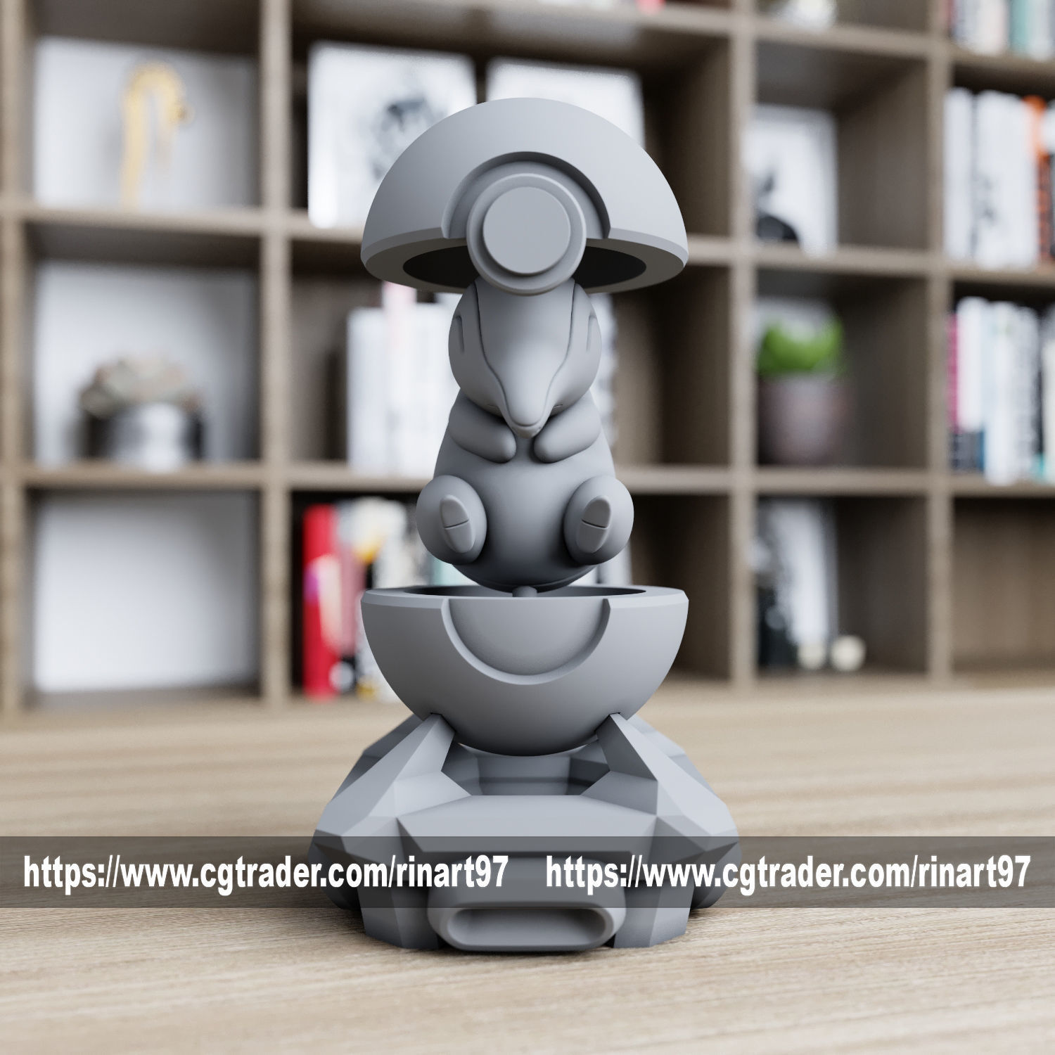 Cyndaquil in the pokeball from pokemon 3D print model_4