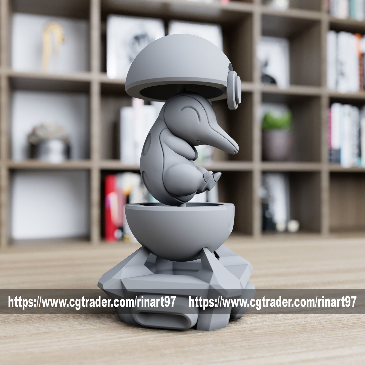 Cyndaquil in the pokeball from pokemon 3D print model_3