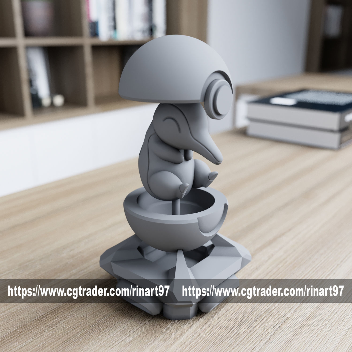 Cyndaquil in the pokeball from pokemon 3D print model_8