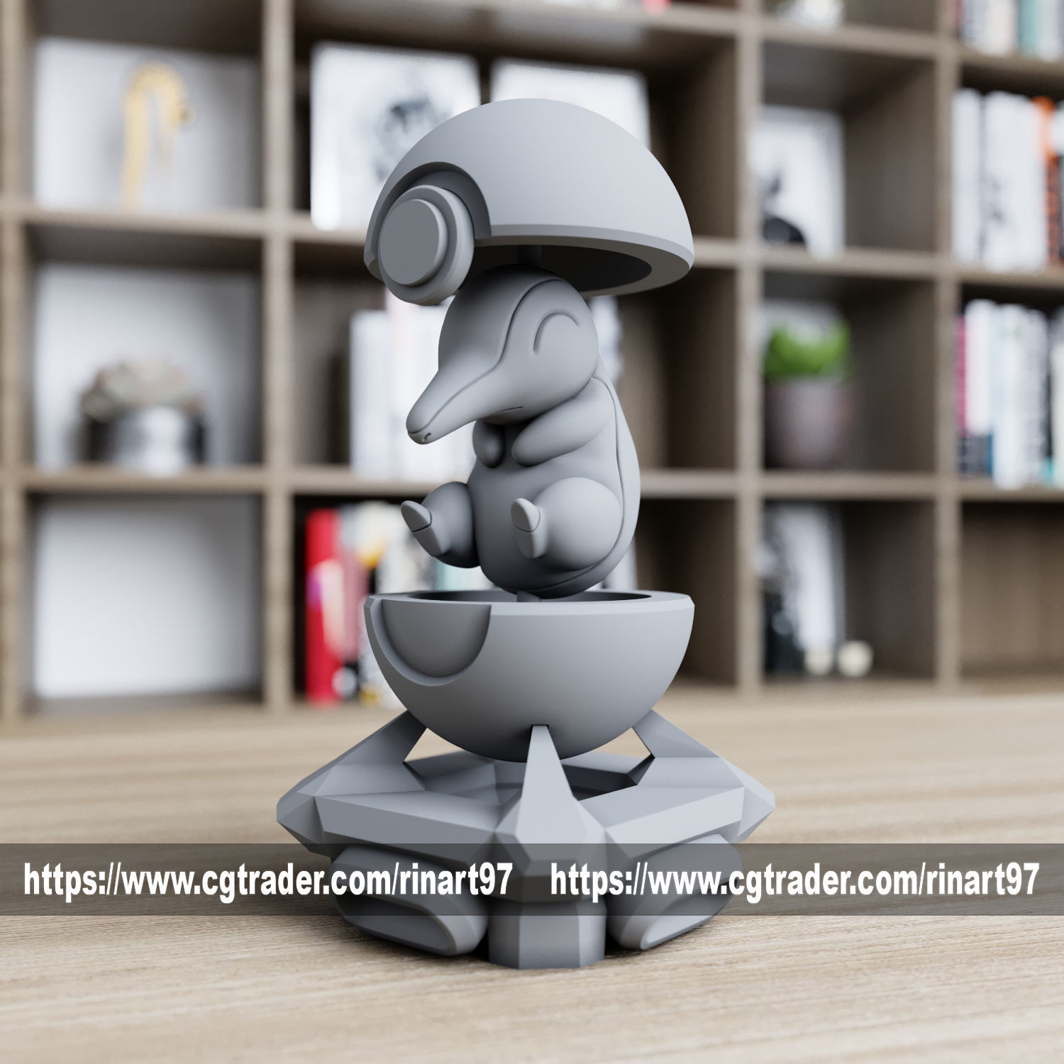 Cyndaquil in the pokeball from pokemon 3D print model_9