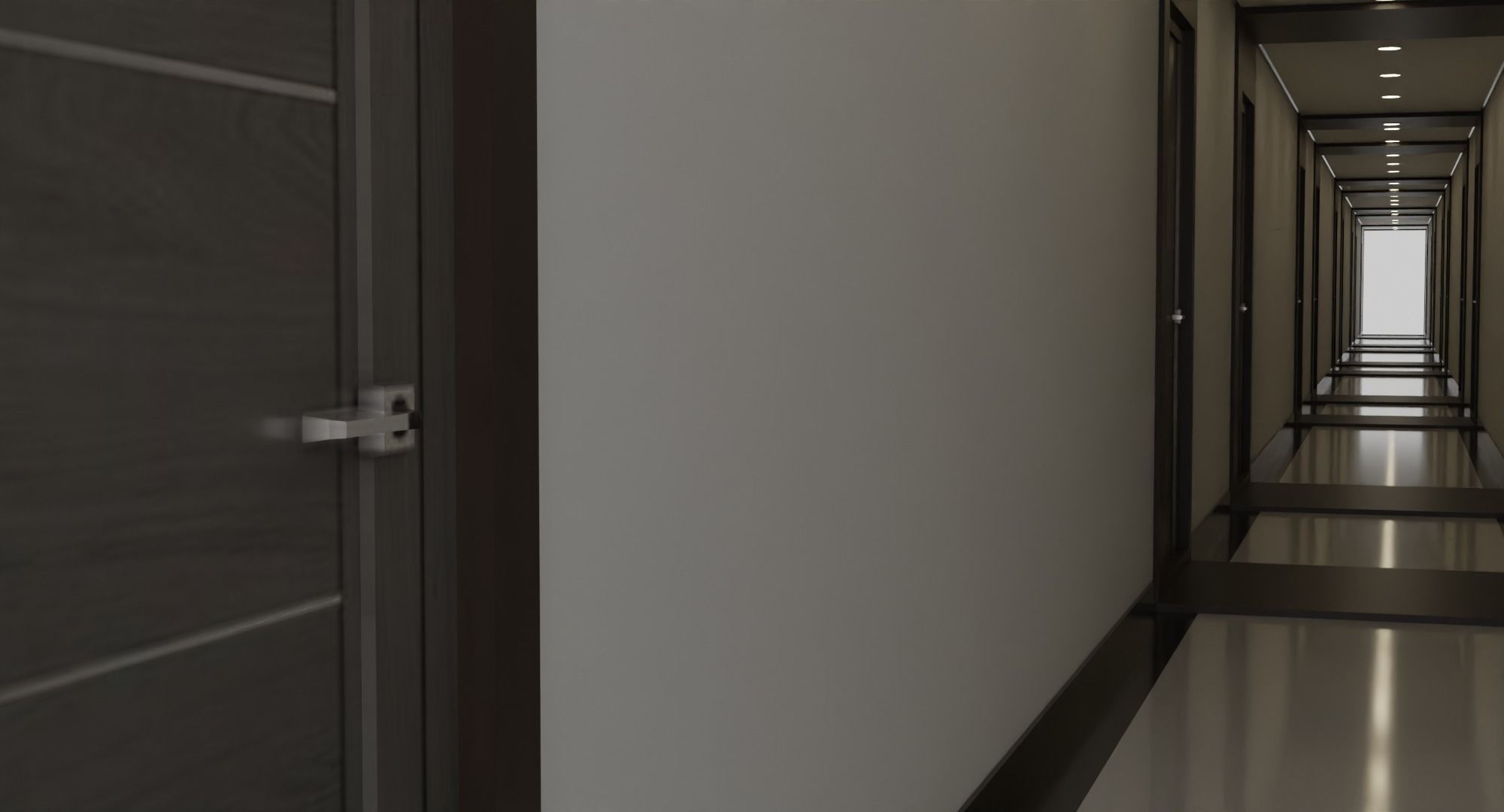 Corridor Hallway Low-poly 3D model_4