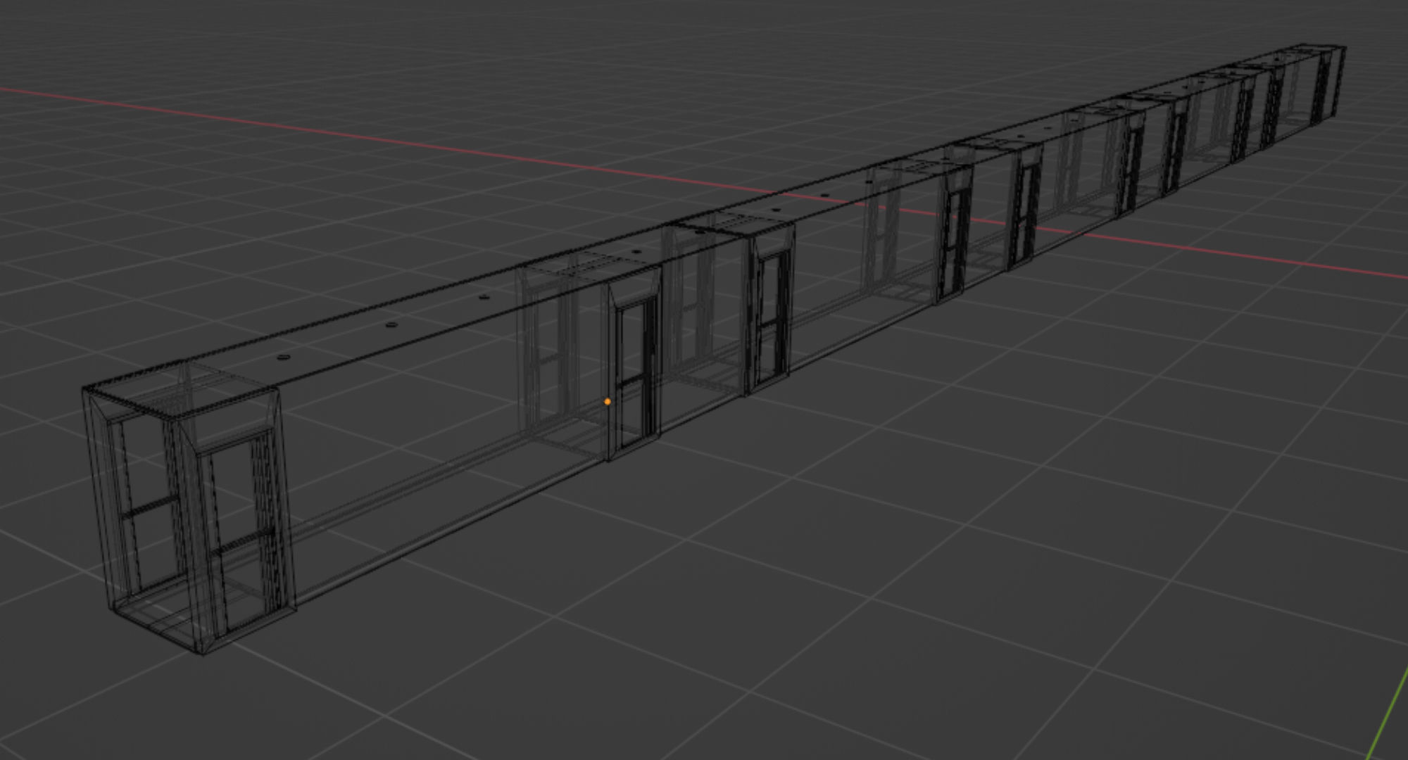 Corridor Hallway Low-poly 3D model_6