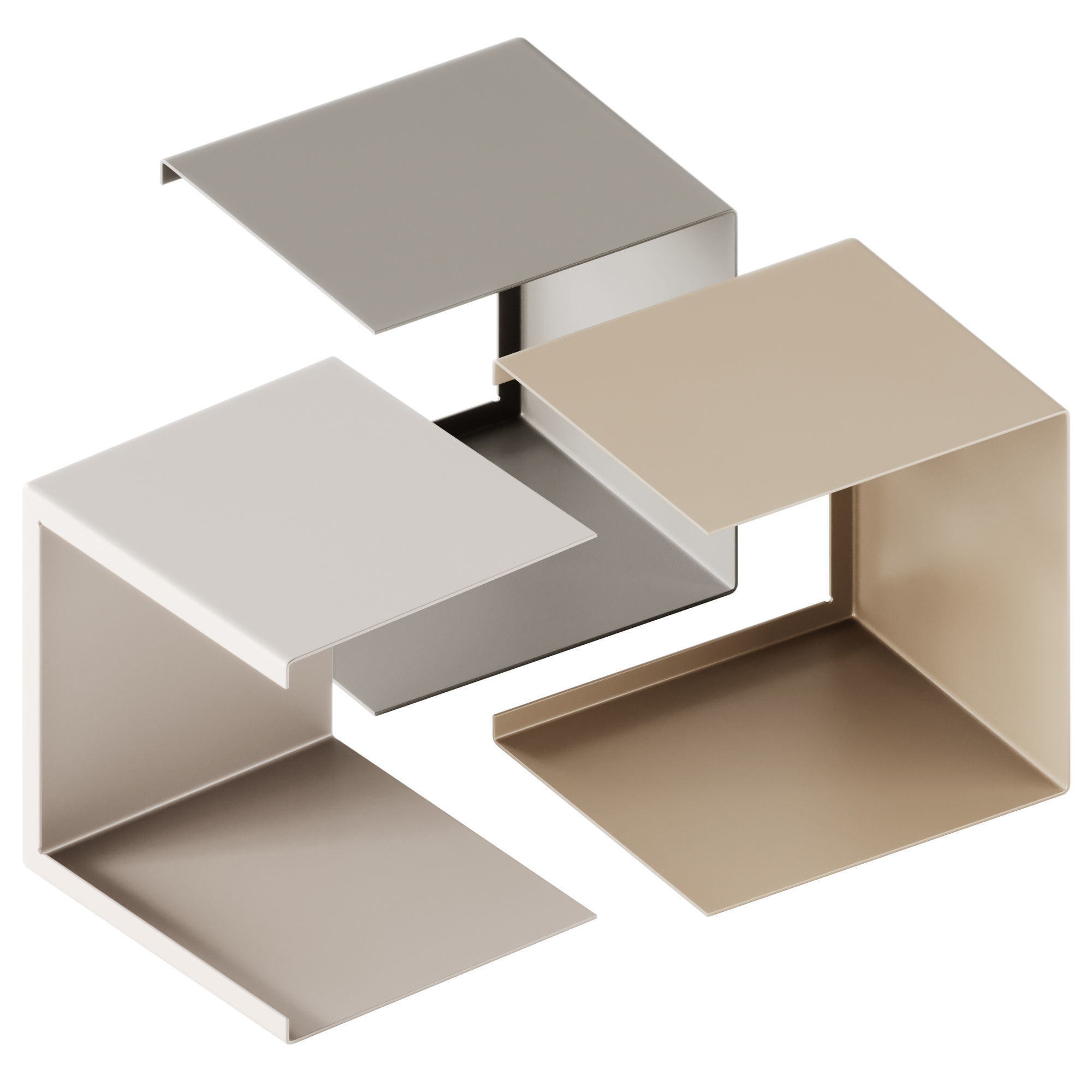 CI Steel coffee table or bedside table by Duomo Design 3D model_1