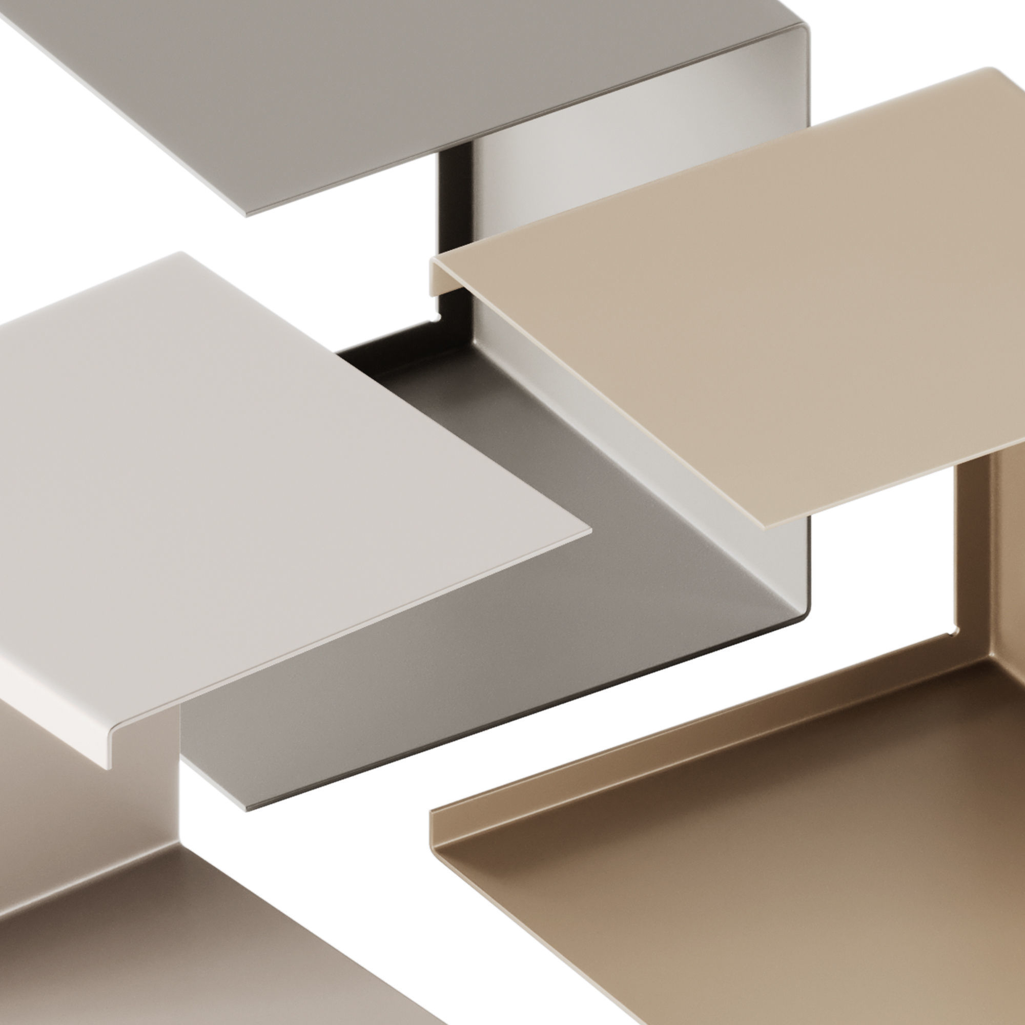 CI Steel coffee table or bedside table by Duomo Design 3D model_3