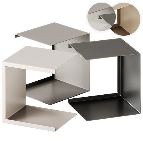 CI Steel coffee table or bedside table by Duomo Design 3D model