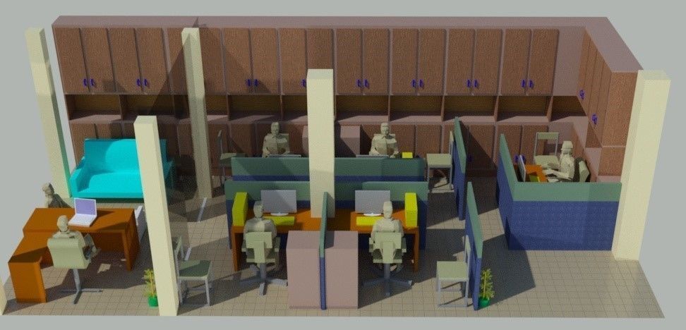 Office Design - Govt Client 3D model_3