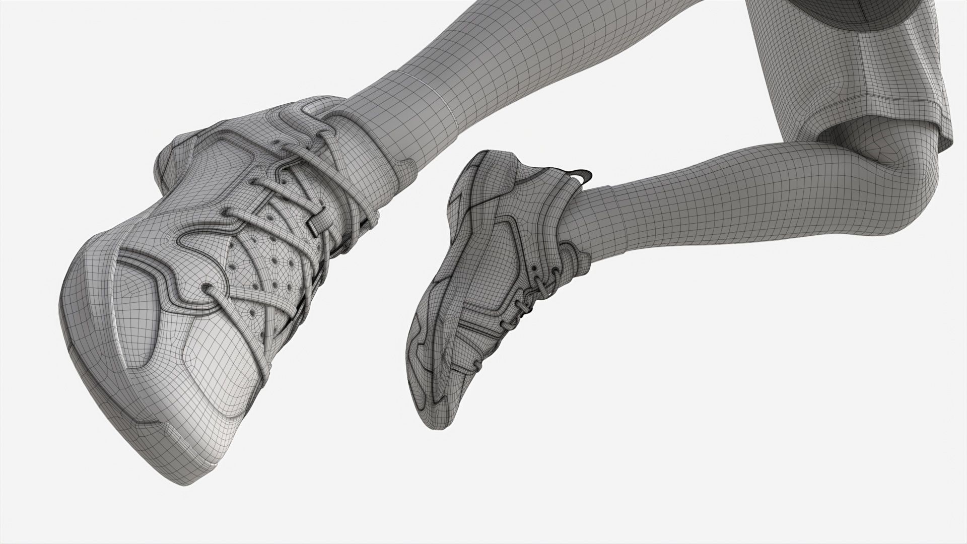 Male Mannequin in Basketball Uniform in Action 01 3D model_9