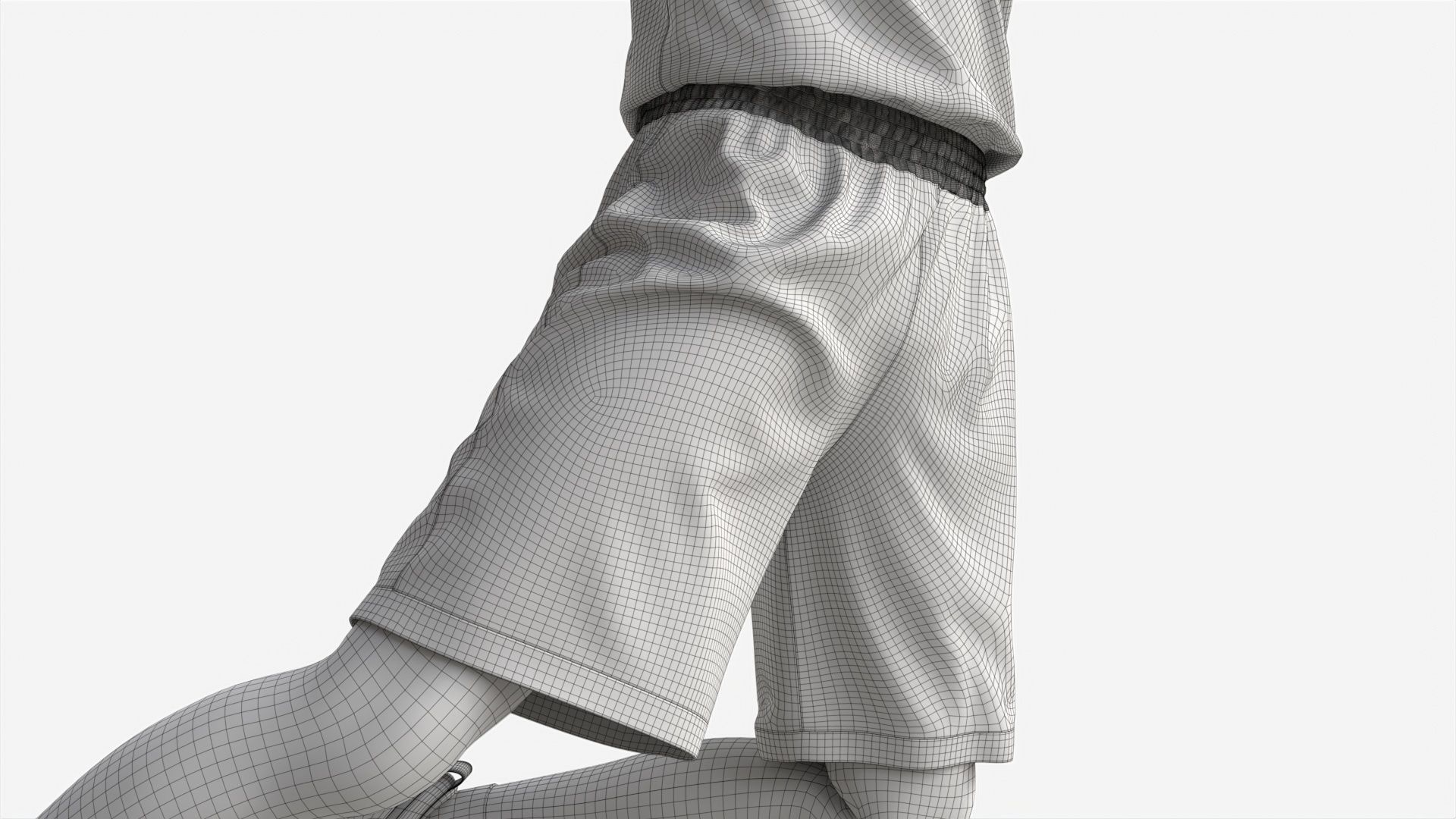 Male Mannequin in Basketball Uniform in Action 01 3D model_8